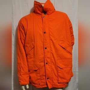 VINTAGE TROPHY CLUB MENS SIZE L LARGE HIGH VIZ ORANGE INSULATED HUNTING